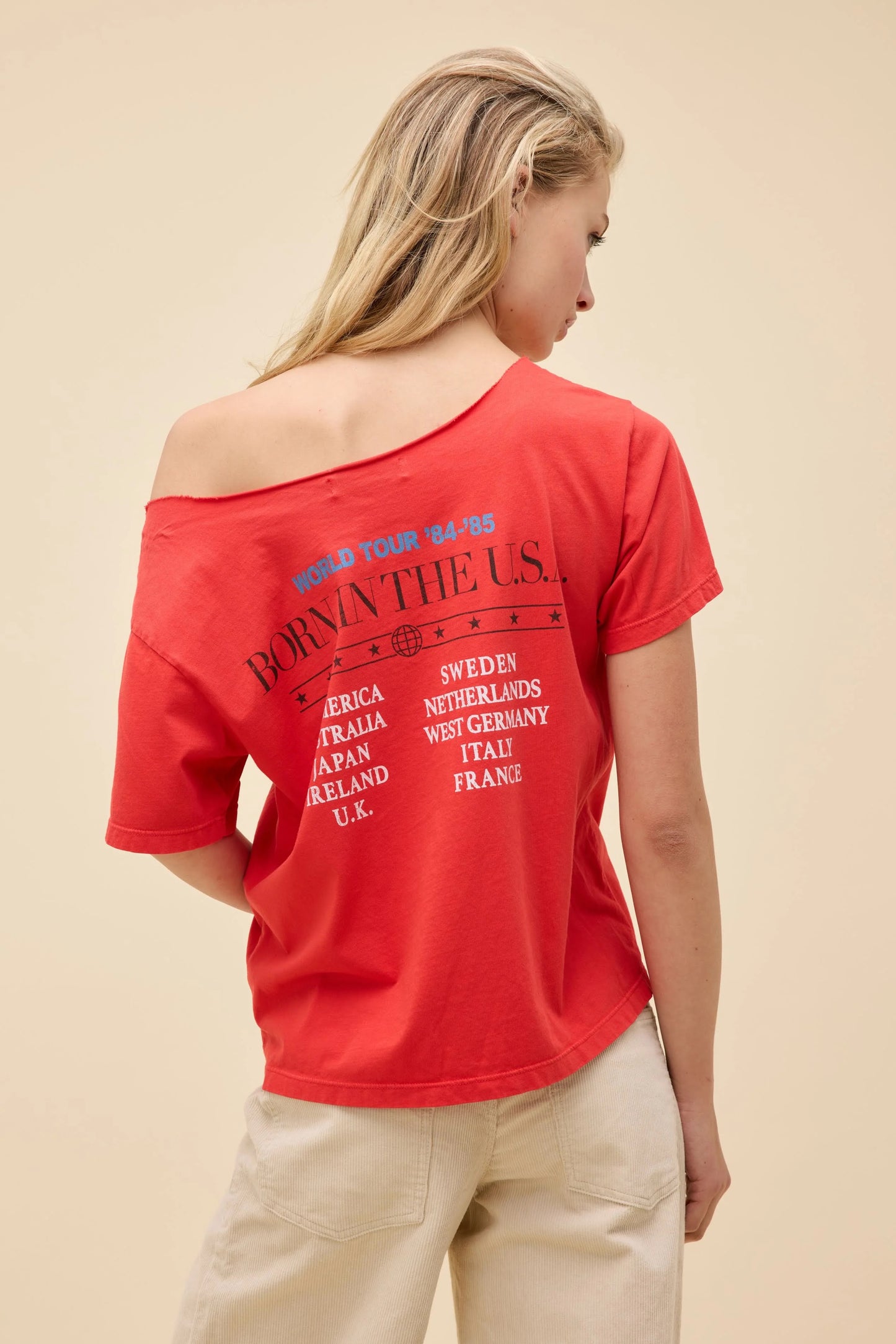 Daydreamer Bruce Springsteen Born In The USA Off The Shoulder Tee