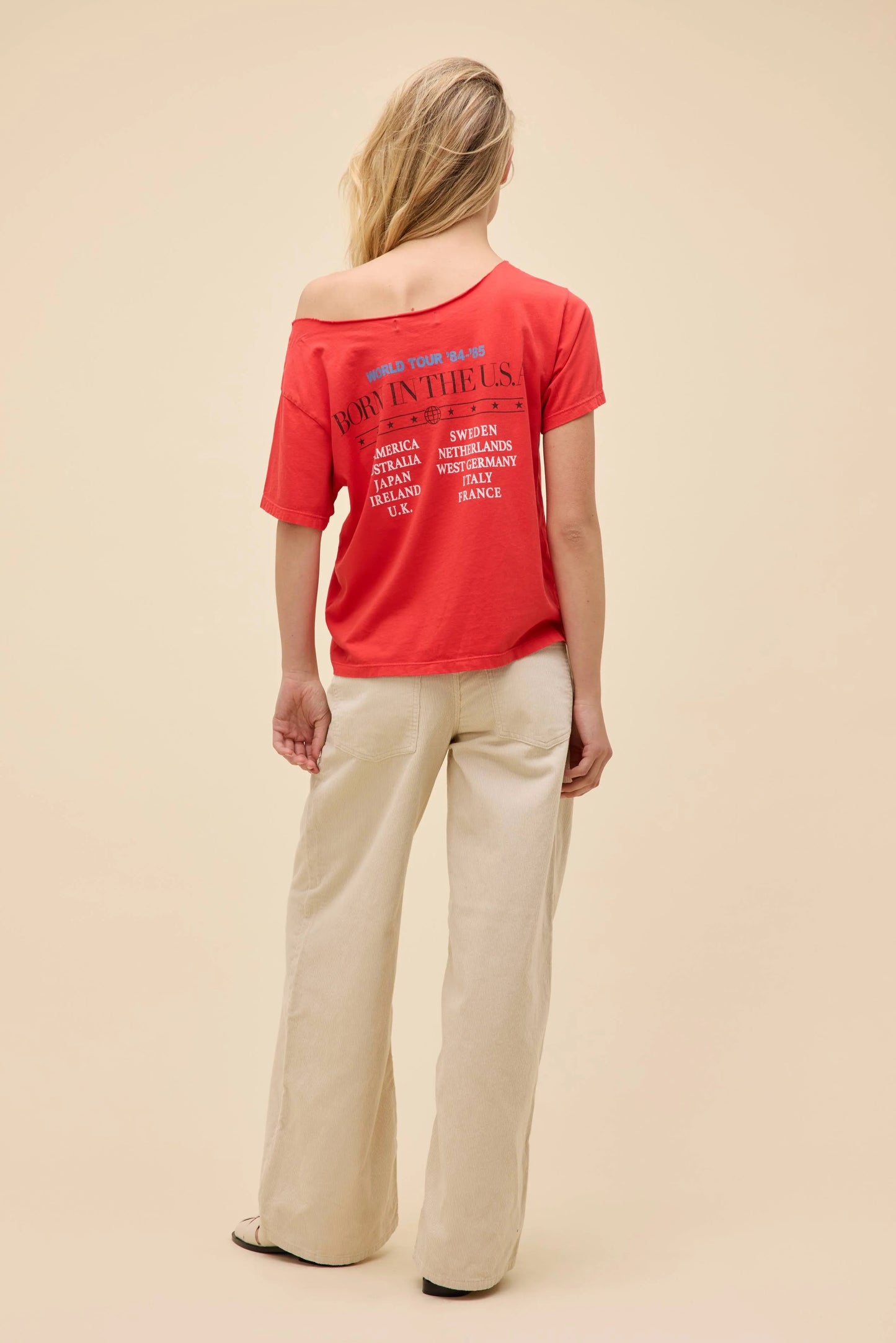 Daydreamer Bruce Springsteen Born In The USA Off The Shoulder Tee