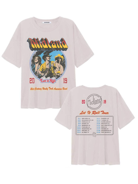 Daydreamer Midland Let It Roll Tour Merch Tee